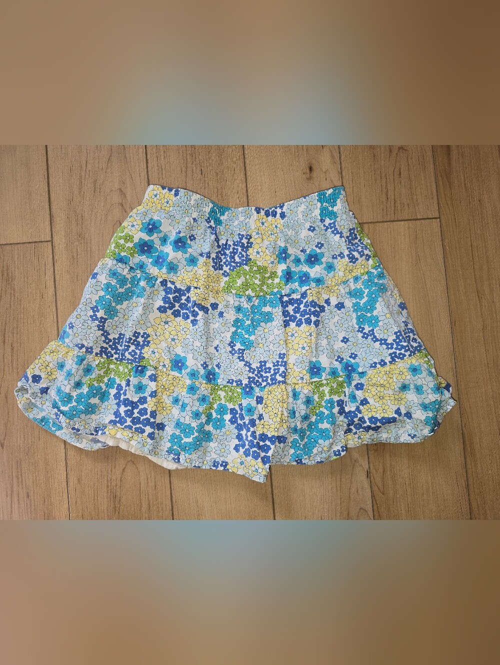 Gymboree Floral Tiered Skirt - Blue, Yellow & Green